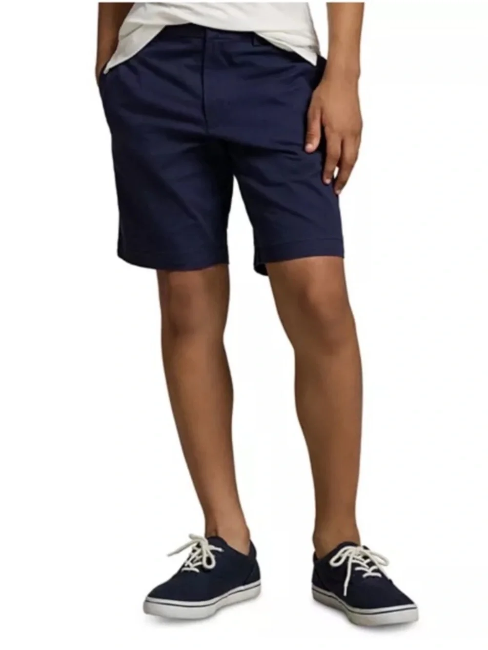 Ralph Lauren White Polo with Navy Shorts Set